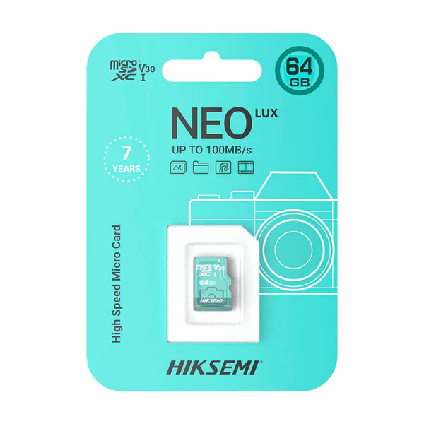 HIKSEMI NEO Memoria Micro SD 64GB V30 para cámaras de seguridad